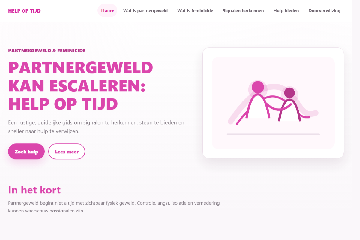 Informatieve website over partnergeweld en feminicide